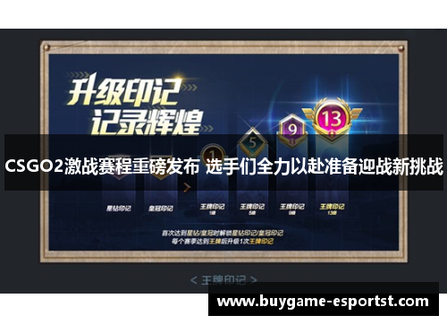 CSGO2激战赛程重磅发布 选手们全力以赴准备迎战新挑战